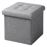 BukkitBow poef met opbergruimte en stabiele constructie, multifunctioneel zitmeubel in 37,5x37,5x38cm, zwart en houten details.