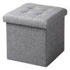 BukkitBow poef met opbergruimte en stabiele constructie, multifunctioneel zitmeubel in 37,5x37,5x38cm, zwart en houten details.
