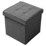 BukkitBow poef met opbergruimte, stabiele constructie, multifunctioneel gebruik, afmetingen 37,5x37,5x38 cm, zwart en houten details