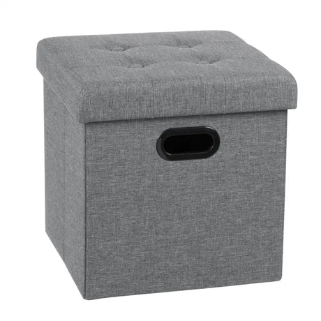 Lederen en fluwelen opbergpoef van BukkitBow, comfortabel zitmeubel met 38L capaciteit en afmetingen 37,5x37,5x38 cm.