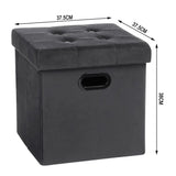 BukkitBow opbergpoef met leren en fluwelen bekleding, comfortabel zitmeubel, 38L capaciteit, afmetingen 37,5x37,5x38cm.