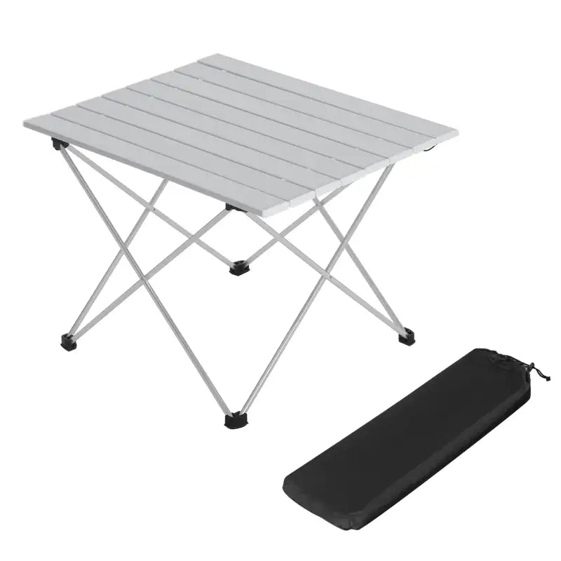 BukkitBow opvouwbare aluminium campingtafel met opbergtas, afmetingen 46x40x56cm, lichtgewicht en handig voor kampeeractiviteiten