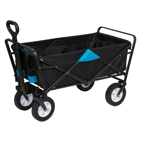 BukkitBow opvouwbare bolderkar met stalen frame en massieve rubberen wielen, draagvermogen tot 80 kg, inklapbare handkar.