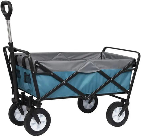 BukkitBow opvouwbare bolderkar met stalen frame en massieve rubberen wielen, geschikt voor tot 80 kg belasting.