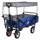 BukkitBow opvouwbare bolderkar met dak, stalen frame en massieve rubberen wielen, geschikt voor tot 80 kg.