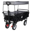 BukkitBow opvouwbare bolderkar met dak, stalen frame, massieve rubberen wielen en draagvermogen tot 80 kg, ideaal voor transport.