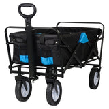 BukkitBow opvouwbare bolderkar met 4 wielen en telescopische handgreep, geschikt voor camping en tuin, 80 kg draagkracht