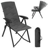 BukkitBow opvouwbare campingstoel met mesh stof, metalen frame en verstelbare rugleuning, draagvermogen tot 150 kg