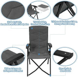 BukkitBow opvouwbare campingstoel met mesh stof, verstelbare rugleuning en metalen frame, draagvermogen tot 150 kg
