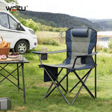 BukkitBow opvouwbare campingstoel met hoge rugleuning, koelvak, lichtgewicht en inklapbaar voor outdoor gebruik