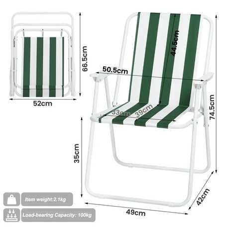 BukkitBow opvouwbare campingstoel met oxford doek en ijzeren frame, lichtgewicht en geschikt tot 100 kg.