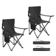 BukkitBow opvouwbare campingstoel set van 2 met bekerhouder en draagtas, lichte en comfortabele campingstoelen voor buitengebruik