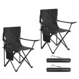 BukkitBow opvouwbare campingstoel set van 2 met bekerhouder en draagtas, lichte en comfortabele campingstoelen voor buitengebruik