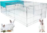 BukkitBow opvouwbare metalen dierenkooi met 3 deuren, 180x120x60cm of 216x116x65cm, geschikt voor huisdieren, stevige constructie