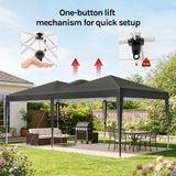 BukkitBow opvouwbare partytent 3x6m met pop-up ontwerp en zes zijwanden, geschikt voor buitenfeesten en evenementen