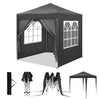BukkitBow opvouwbare partytent van oxford stof, 2x2m, verstelbare hoogte met zijwanden voor buitenfeest of evenement