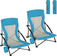 BukkitBow opvouwbare strandstoel met bekerhouder en draagtas, lichtgewicht en comfortabel voor relaxen op het strand