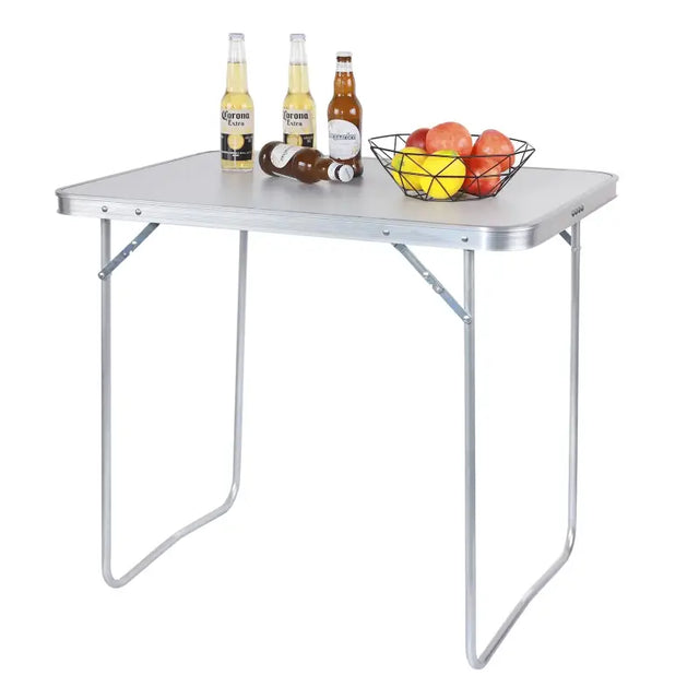 BukkitBow opvouwbare campingtafel van aluminium en MDF, lichtgewicht met draagvermogen van 15 kg, ideaal voor outdoor gebruik