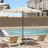 BukkitBow Parasol UV-bestendig, zeshoekig strandparasol met 45° buigbare stok en handslinger voor schaduw op het strand