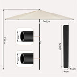 BukkitBow strandparasol met UV-bestendige bescherming, zeshoekig ontwerp, 45° buigbaar en voorzien van handslinger voor gemakkelijke bediening.