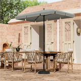 BukkitBow strandparasol UV-bestendig, waterdicht, 200x120 cm, 45° buigbaar voor schaduw en bescherming op het strand