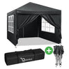BukkitBow partytent met zijwanden, waterdicht en weerbestendig, opvouwbaar tuinpaviljoen van 300x300 cm voor buitengebruik.