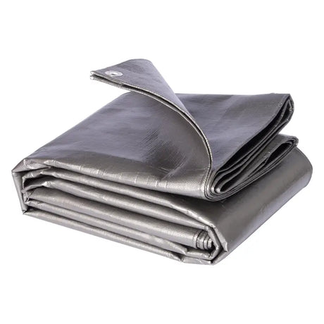 BukkitBow PE afdekzeil 280g/m², waterdicht, UV-bestendig met versterkte randen en metalen oogjes, geschikt voor veelzijdig gebruik.
