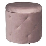 BukkitBow poef met fluwelen zitting, praktische opbergruimte, comfortabele kruk, elegant design, 39,5x40 cm.