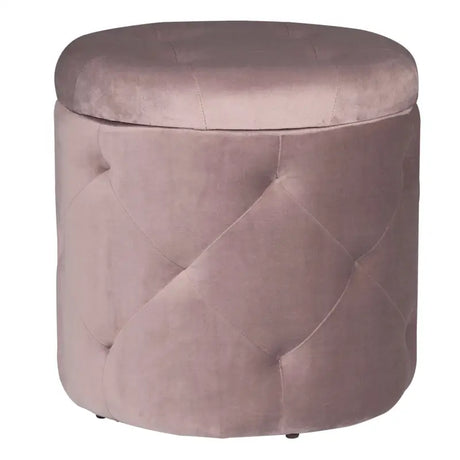 BukkitBow poef met fluwelen zitting, praktische opbergruimte, comfortabele kruk, elegant design, 39,5x40 cm.