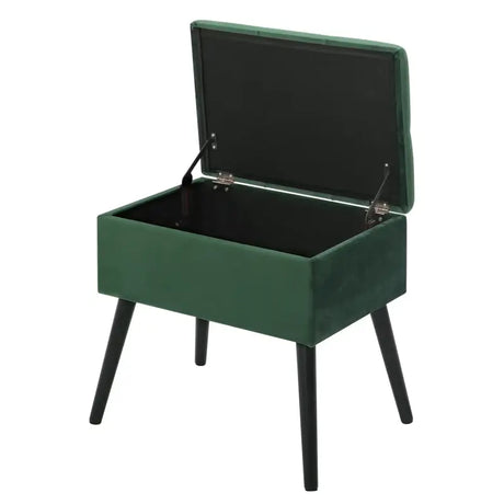 BukkitBow poef met fluwelen laag en opbergruimte, multifunctioneel en comfortabel zittend, 50x35x45cm.