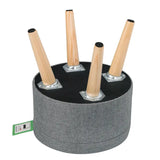 BukkitBow poef met linnen of fluweel bekleding, duurzame voetenbank met 32 cm zitoppervlak, comfortabele zitting.