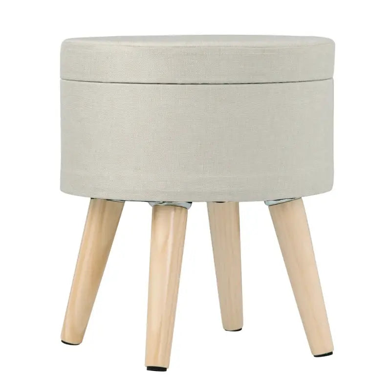 BukkitBow poef van linnen of fluweel, stevig en duurzaam, comfortabele zitting, 32 cm zitoppervlak, ideale voetenbank of bijzettafel