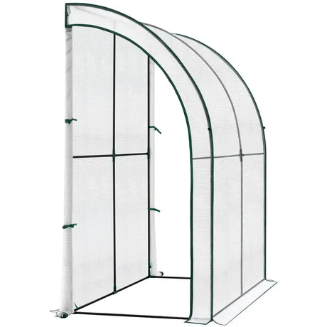 BukkitBow polytunnel tuinkas voor groenten, winterproof, compact ontwerp met 2 grote deuren, 200x100x210 cm.