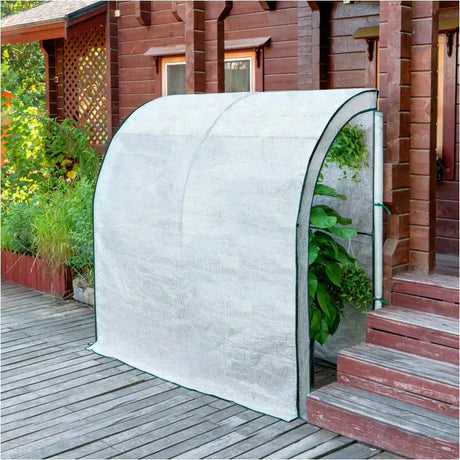 BukkitBow polytunnel tuinkas voor groenteteelt, winterproof, compact met 2 grote deuren, afmetingen 200x100x210cm.