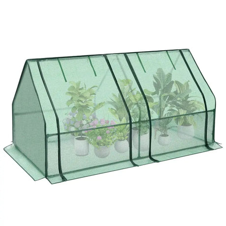 BukkitBow polytunnel tuinkas voor groenten, winterproof, compact met 2 grote luiken, afmetingen 180x90x90 cm, geschikt voor tuin.
