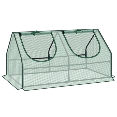 BukkitBow polytunnel tuinkas voor groenten, winterproof, compact met 2 luiken, 120x60x60cm, ideaal voor tuinieren.