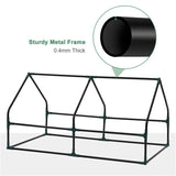 BukkitBow polytunnel tuinkas voor groenten teelt, winterproof, compacte tuinkas met 2 luiken, 120x60x60 cm, ideaal voor tuinieren.