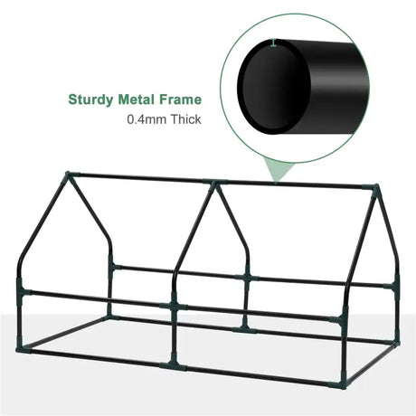 BukkitBow polytunnel tuinkas voor groenteteelt, winterproof, compact met 2 luiken, afmetingen 120x60x60 cm, ideaal voor in de tuin.