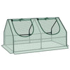 BukkitBow polytunnel tuinkas voor groenten, winterproof, compact met 2 luiken, afmetingen 120x60x60 cm.