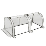 BukkitBow polytunnel tuinkas voor groenten teelt, winterproof, compact met 2 luiken, 130x60x50cm, ideale tuinkas voor tuinieren.