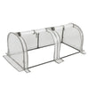 BukkitBow polytunnel tuinkas voor groenten, winterproof, compact met 2 luiken, 130x60x50cm voor tuin- en groenteteelt.
