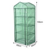 BukkitBow polytunnel tuinkas voor groenten, compact met groot luik en 4 bloemenplanken, winterproof en geschikt voor tuinbouw.