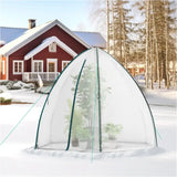 BukkitBow polytunnel tuinkas voor groenten, winterproof, compact met groot luik en raam, afmetingen 240x240x200 cm.