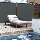 BukkitBow privacyscherm van polyester 180x177cm met stalen frame, waterdicht en zonbestendig voor binnen en buiten.