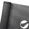 BukkitBow privacy scherm in antraciet, 150g/m², schaduwend 85%, temperatuurbestendig met kabelbinders, voor privacy en bescherming
