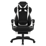 BukkitBow racing gamestoel in fluweel met rug- en neksteun, voetsteun, 49 cm hoog, comfortabele gaming stoel.