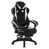 BukkitBow gamestoel in fluweel met rug- en nekkussen, voetsteun, 49 cm hoog, geschikt voor racing gaming.