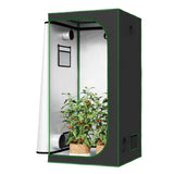 Reflecterende indoor kweekkas van BukkitBow met stalen frame en observatievenster voor plantenkweek.