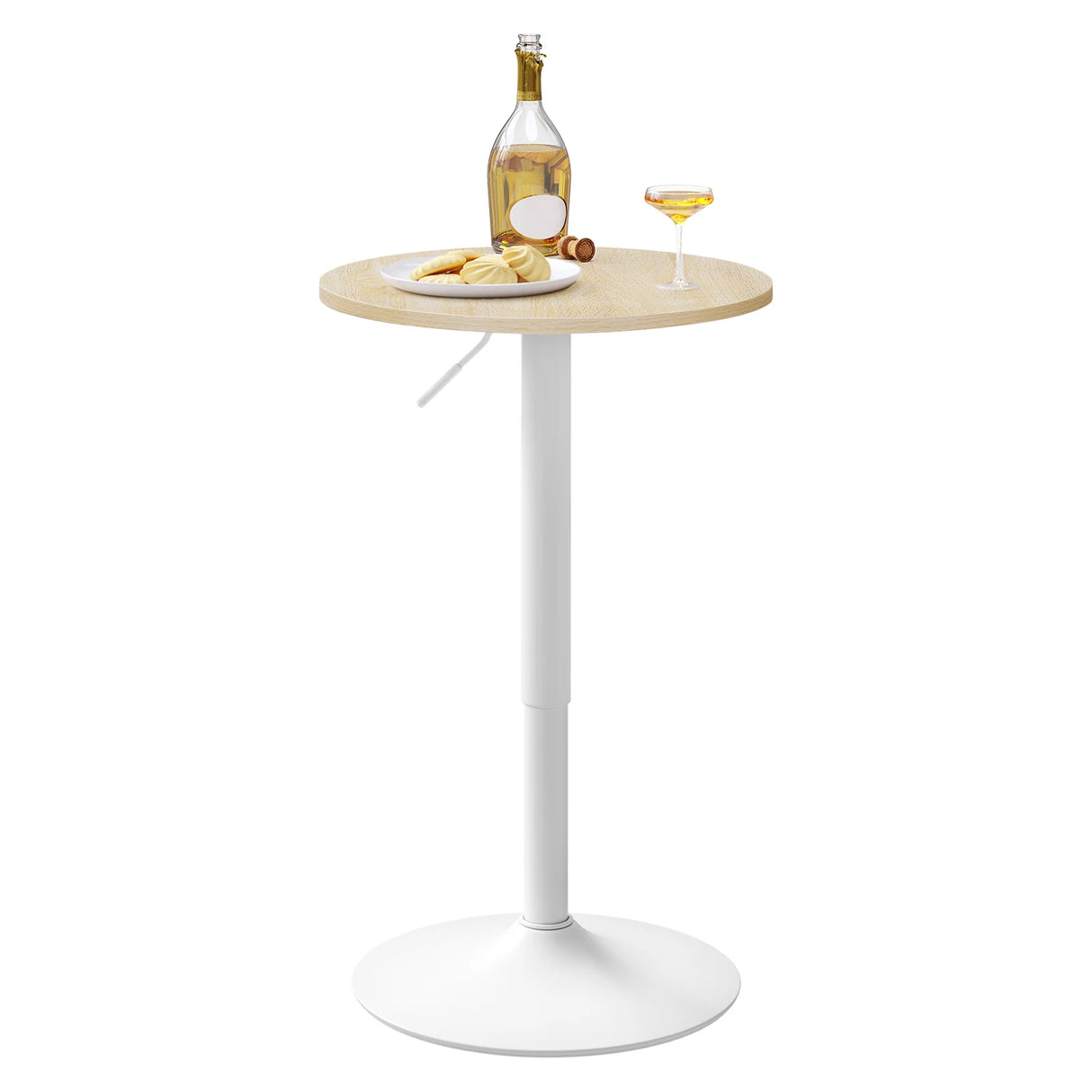BukkitBow - Ronde Bartafel - Metaal - In Hoogte Verstelbaar - Bistrotafel