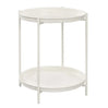 Ronde BukkitBow bijzettafel van metaal met afneembare dienbladen, diameter 44cm en hoogte 53cm, modern design.